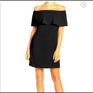 Charles Henry Off shoulder dress